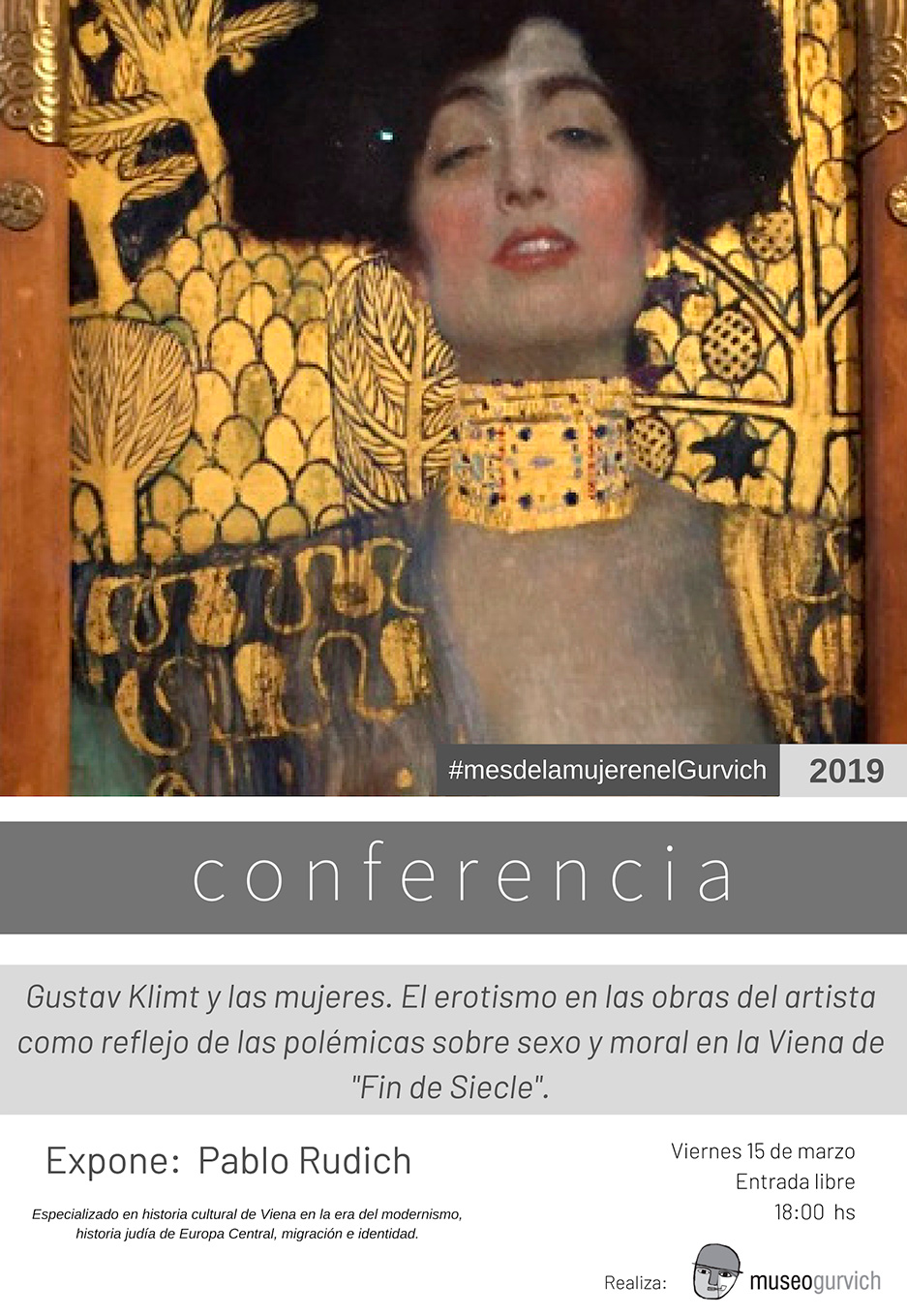 Conferencia: Gustav Klimt y las mujeres.